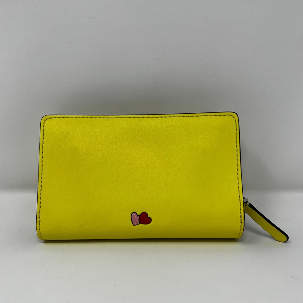 Kate Spade Archie Comics New York Yellow Milkshake Bifold Wallet Zip Around - Picture 6 of 8